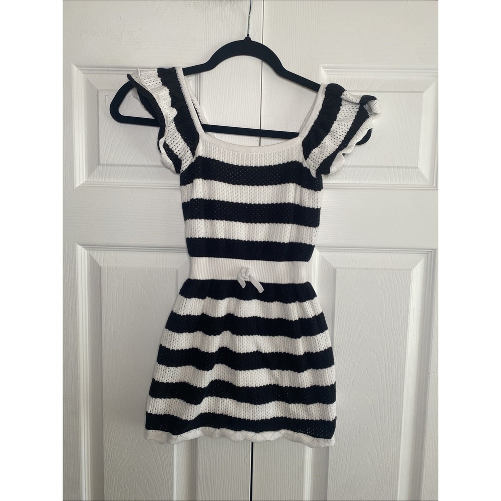 Janie Jack Girls 6‎ Knit Striped Dress Classic Clean Girl